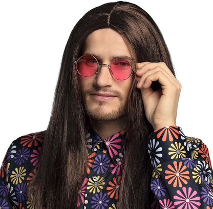 Boland BOL02591 Occhiali Rotondi da Hippy Adulti