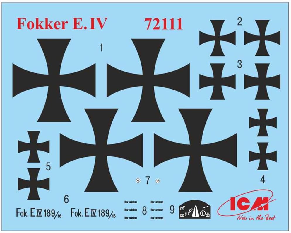 ICM 1:72 - Fokker E.IV, WWI German Fighter