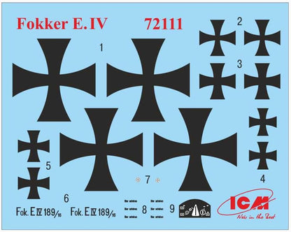 ICM 1:72 - Fokker E.IV, WWI German Fighter