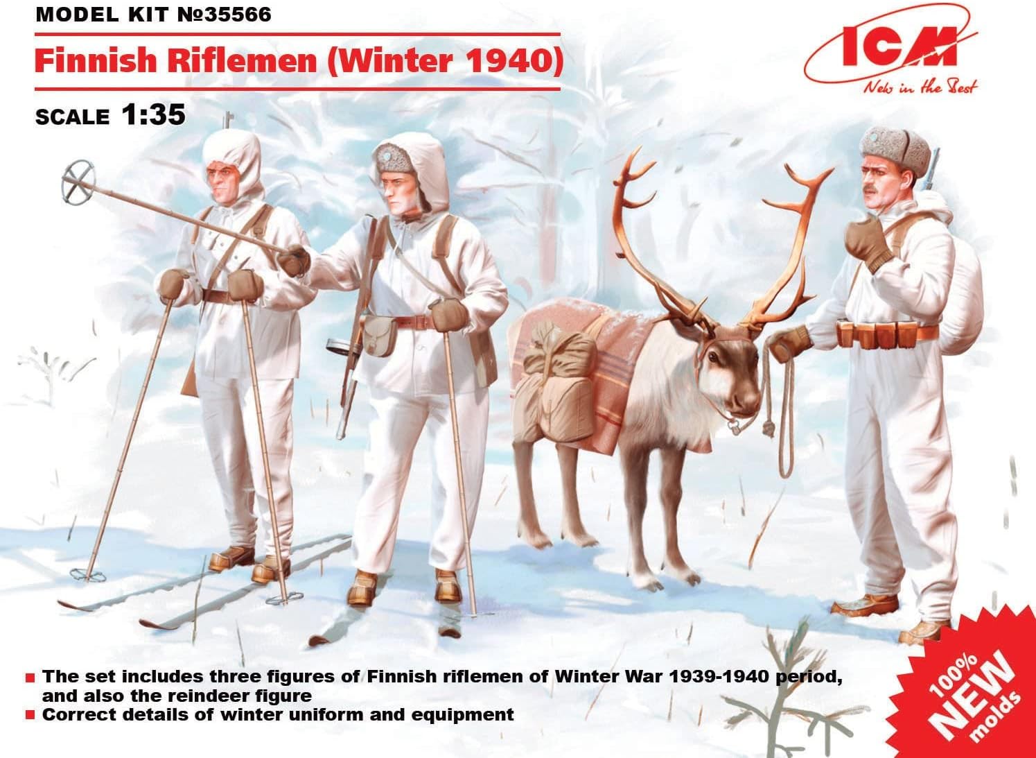 ICM 1:35 - Finnish Riflemen Winter (1940) 4 Figs