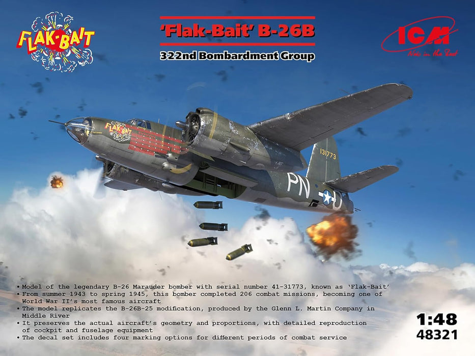 ICM 1:48 - B-26B Marauder Flak Bait'. 322nd Bombardment, Green