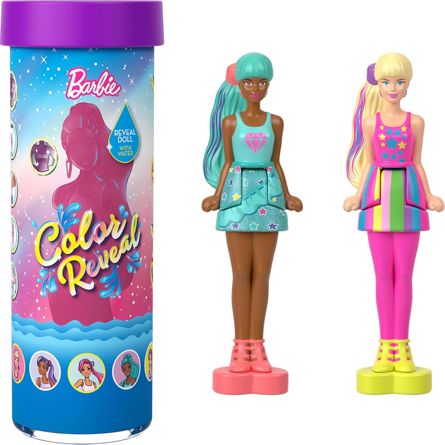 Barbie Mini BarbieLand Reveal Dolls 5-Pack, 1.5-inch Dolls with Surprise Unboxing, Different Reveals (Styles May Vary), JCB27