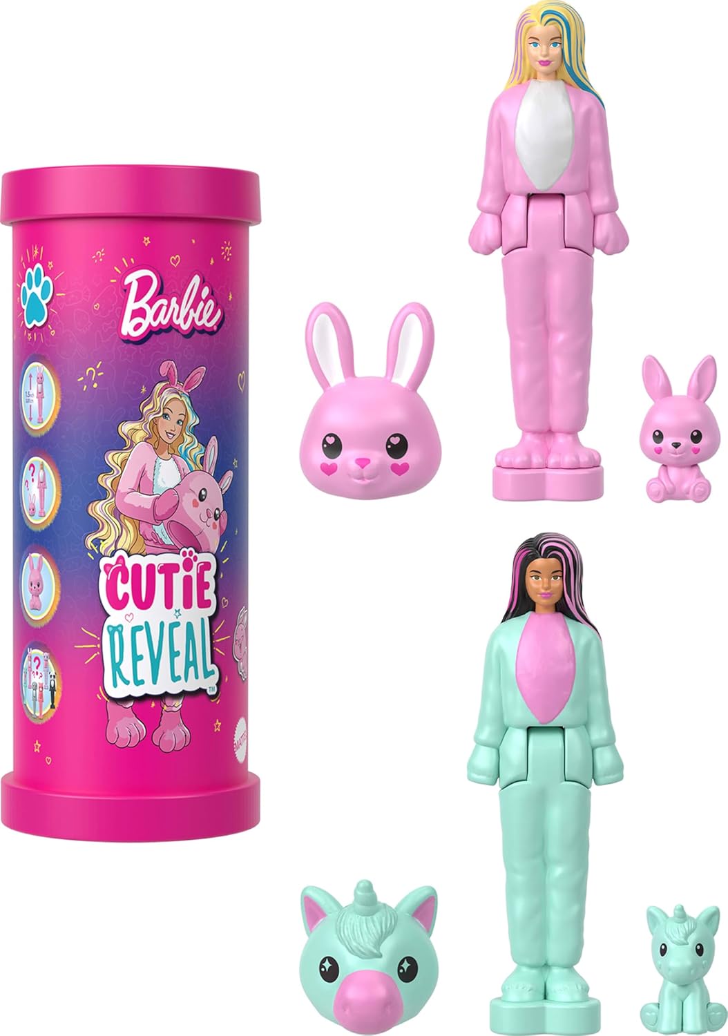 Barbie Mini BarbieLand Reveal Dolls 5-Pack, 1.5-inch Dolls with Surprise Unboxing, Different Reveals (Styles May Vary), JCB27