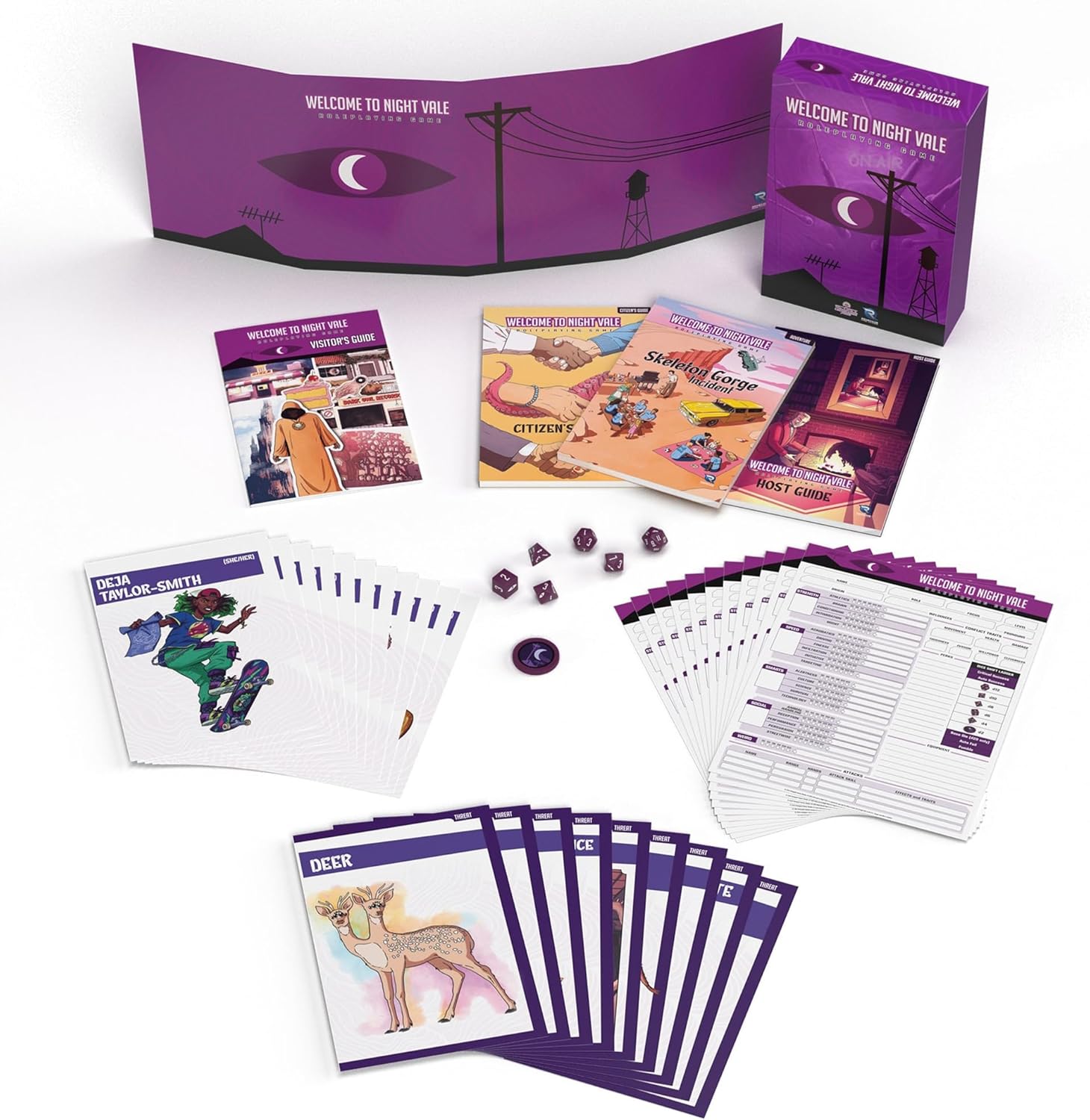 Renegade Games: Welcome to Night Vale Roleplaying Game - RPG Box Set, Rules & Guides, GM Screen, Dice, Macabre Mystery Adventure, Based On The Podcast