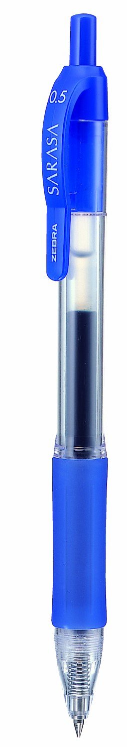Zebra Sarasa Retractable Rollerball Gel Ink Pen Fine Blue Ref 46720