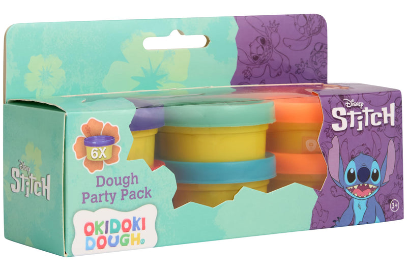 Disney Stitch Klei, feestverpakking, 6 x kleurrijke kneeddozen, creatief speelgoed voor meisjes, niet-giftige kneedmassa voor kinderen, knutselplezier, Play Dough Lilo & Stitch