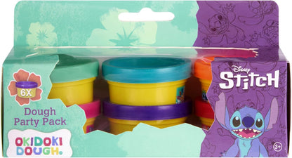Disney Stitch Klei, feestverpakking, 6 x kleurrijke kneeddozen, creatief speelgoed voor meisjes, niet-giftige kneedmassa voor kinderen, knutselplezier, Play Dough Lilo & Stitch