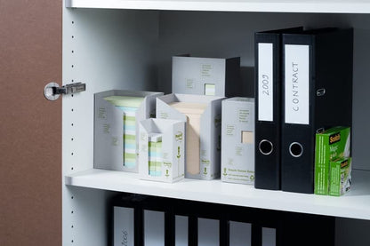 Post-it 655-1T Haftnotiz Recycling Notes Tower, 76 x 127 mm, 80 g, 100 Blatt, 16 Block, gelb 127 x 76 mm Single