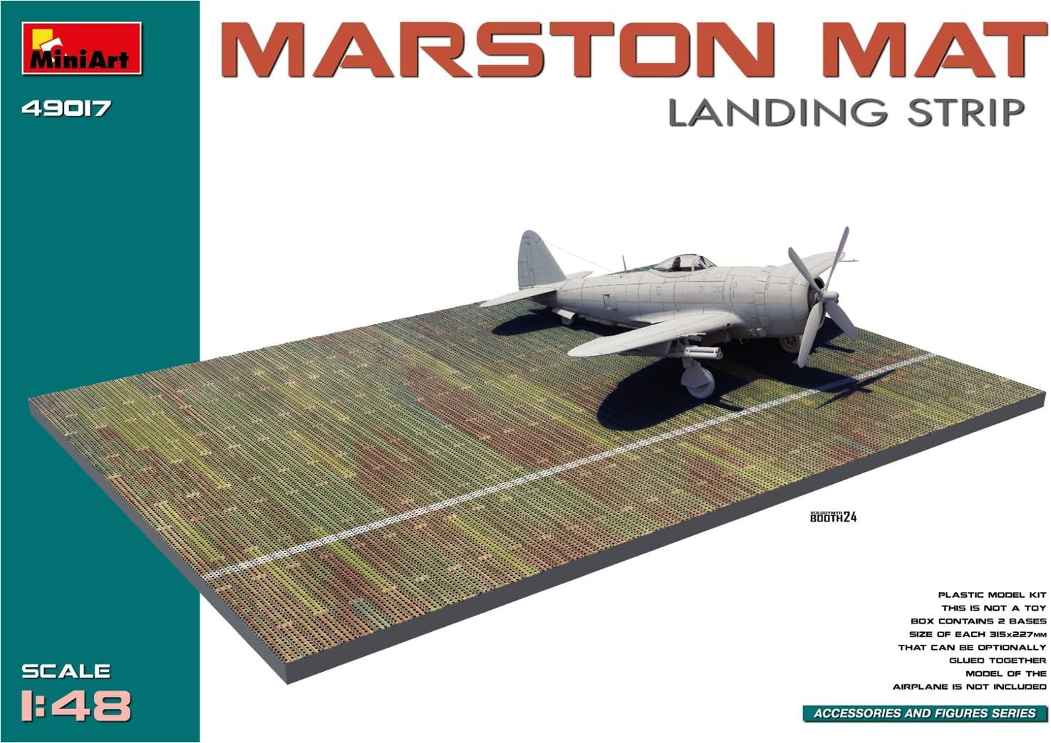 Mini Art 49017 Marston Matte landingsbaan 1:48 - originele replica, modelbouw, kunststof bouwset, doe-het-zelf, vrije tijd, lijmen, modelbouwset, montage, ongelakt