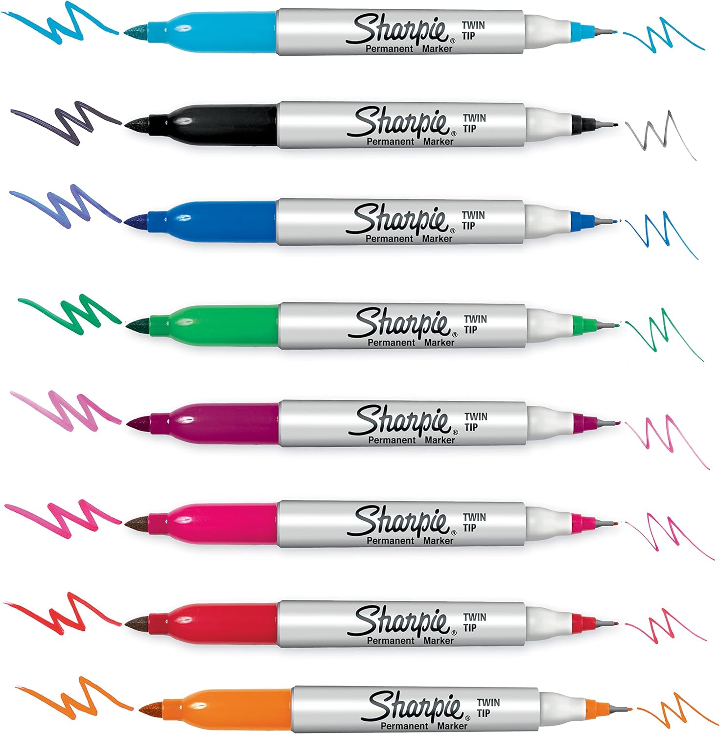 Sharpie Permanent Markers | Fine Point | Assorted Neon Colours | 4 Count
