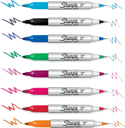 Sharpie Permanent Markers | Fine Point | Assorted Neon Colours | 4 Count