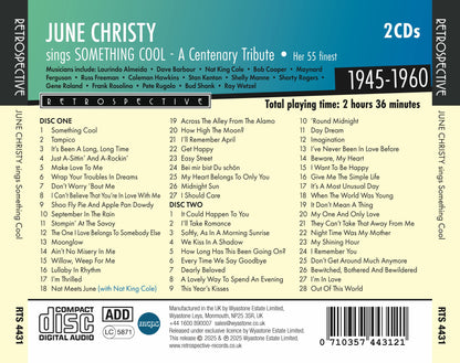 Sings Something Cool: A Centenary Tribute: Her 55 Finest 1945-1960
