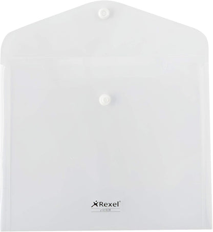 Rexel Ice Popper Wallets A5 Clear (Pack Size 5