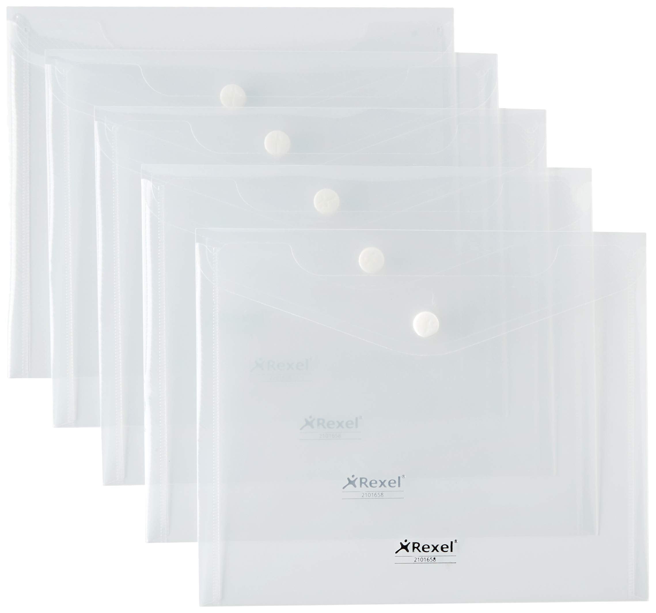 Rexel Ice Popper Wallets A5 Clear (Pack Size 5