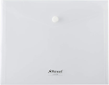 Rexel Ice Popper Wallets A5 Clear (Pack Size 5