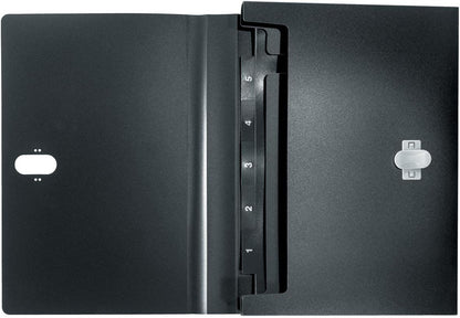 Leitz Recycled Expanding File, A4, 5 Compartments, Black, Pack of 5