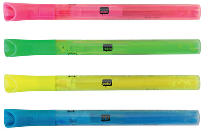 Nobo Set di 4 Pennarelli per Lavagna con Punta da 2 mm, Cancellabili a Secco, a Basso Odore, Colori Assortiti