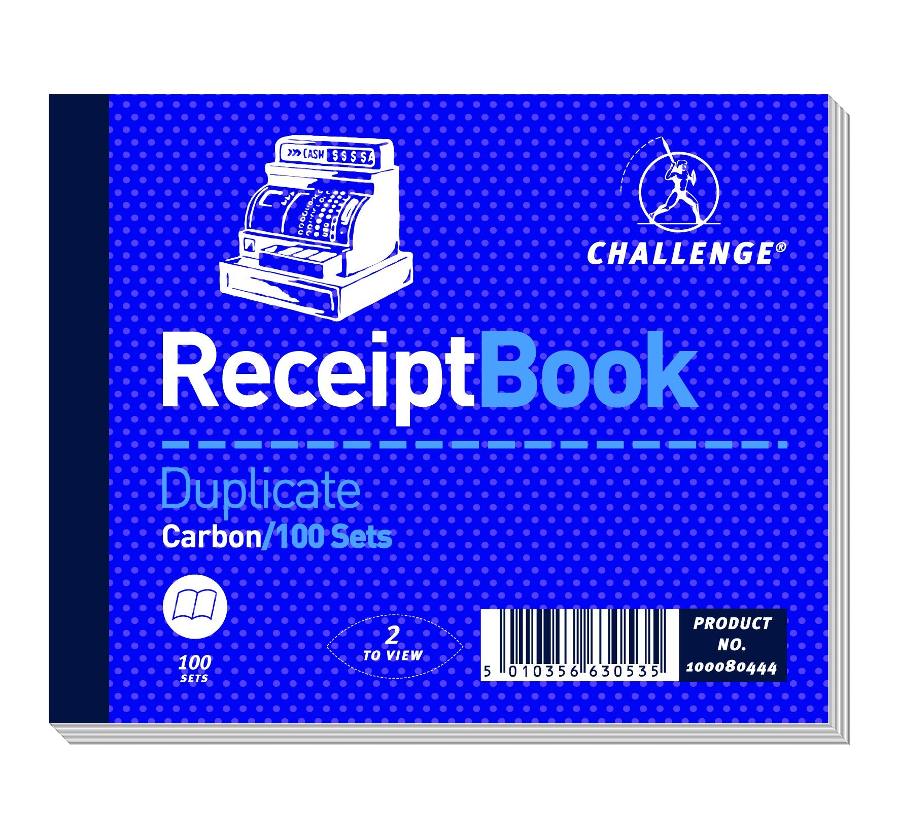 Challenge D63053 - Cuaderno de recibos con doble hoja para calco (105 x 130 mm, 5 unidades