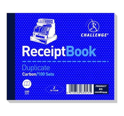 Challenge D63053 - Cuaderno de recibos con doble hoja para calco (105 x 130 mm, 5 unidades