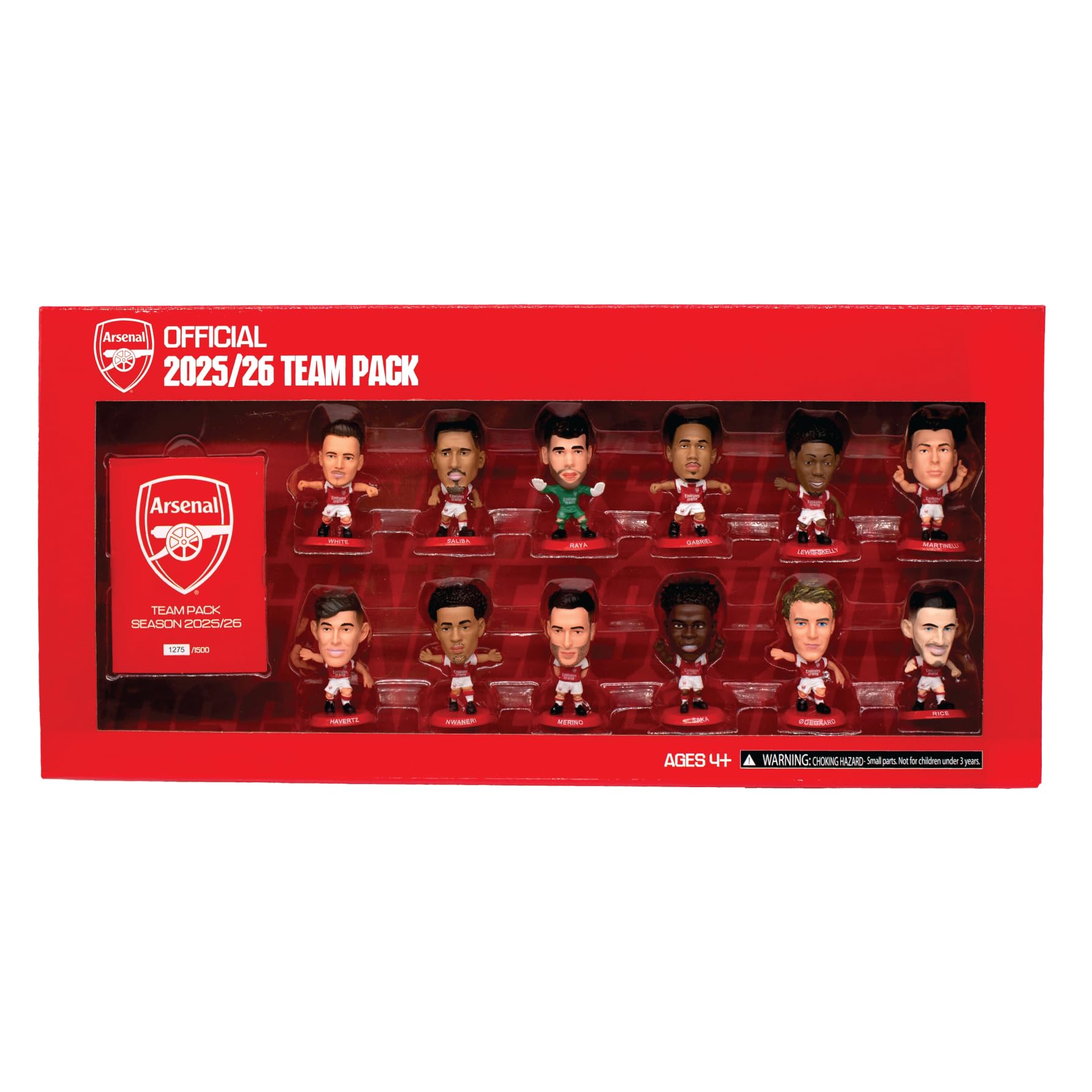 SoccerStarz - Arsenal 12 figure Team Pack (2025/26 Version Classic Kit) /Figures