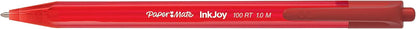 Paper Mate InkJoy 100RT Retractable Ballpoint Pens | Medium Point (1.0mm) | Red | 20 Count