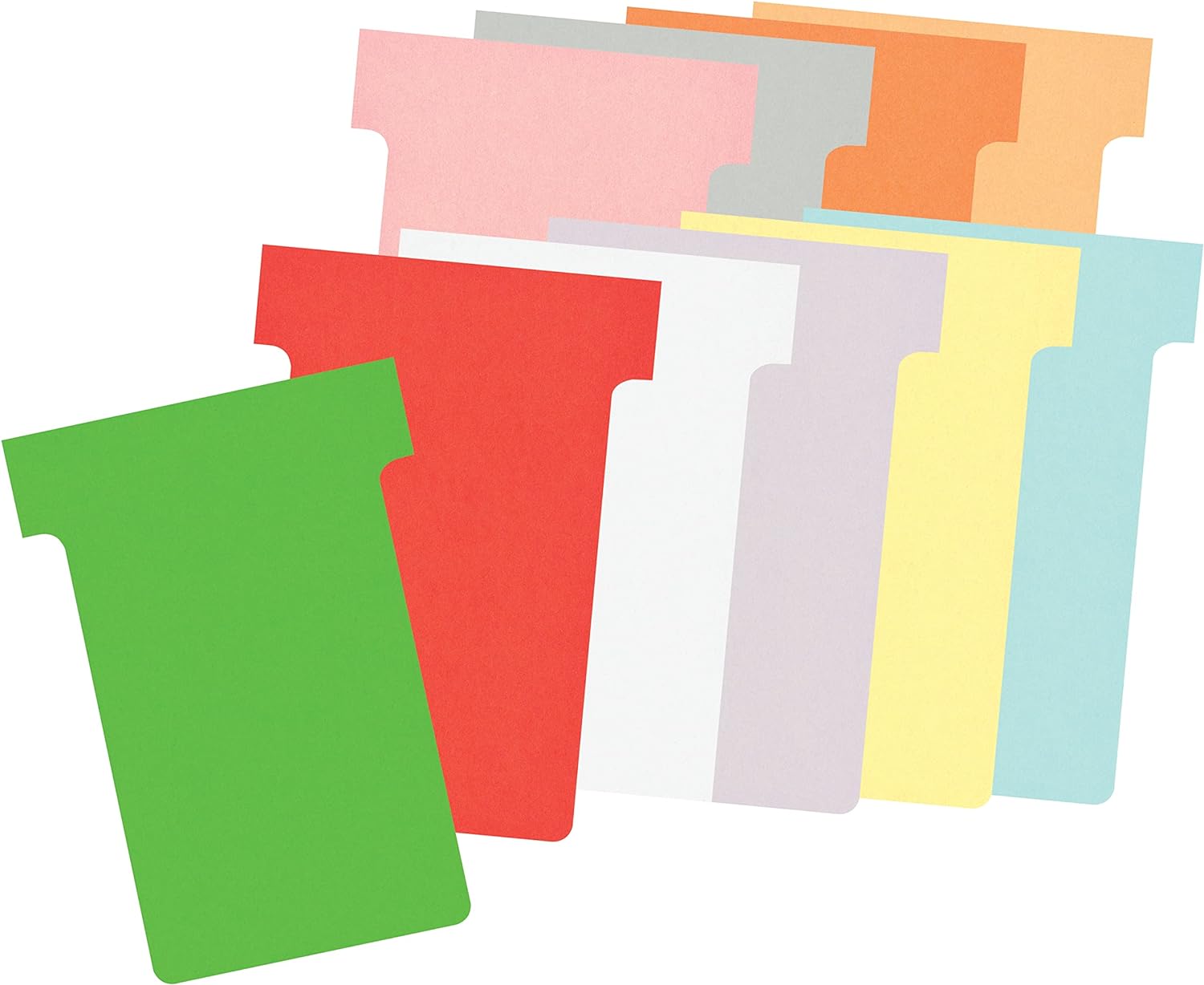 Nobo T-Cards Tab Top 15mm W60x Bottom W48.5x Full H85mm Size 2 Light Pink Ref 32938905