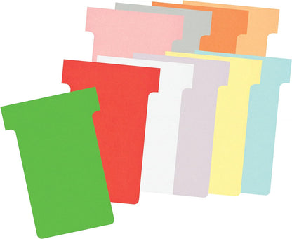 Nobo T-Cards Tab Top 15mm W60x Bottom W48.5x Full H85mm Size 2 Light Pink Ref 32938905