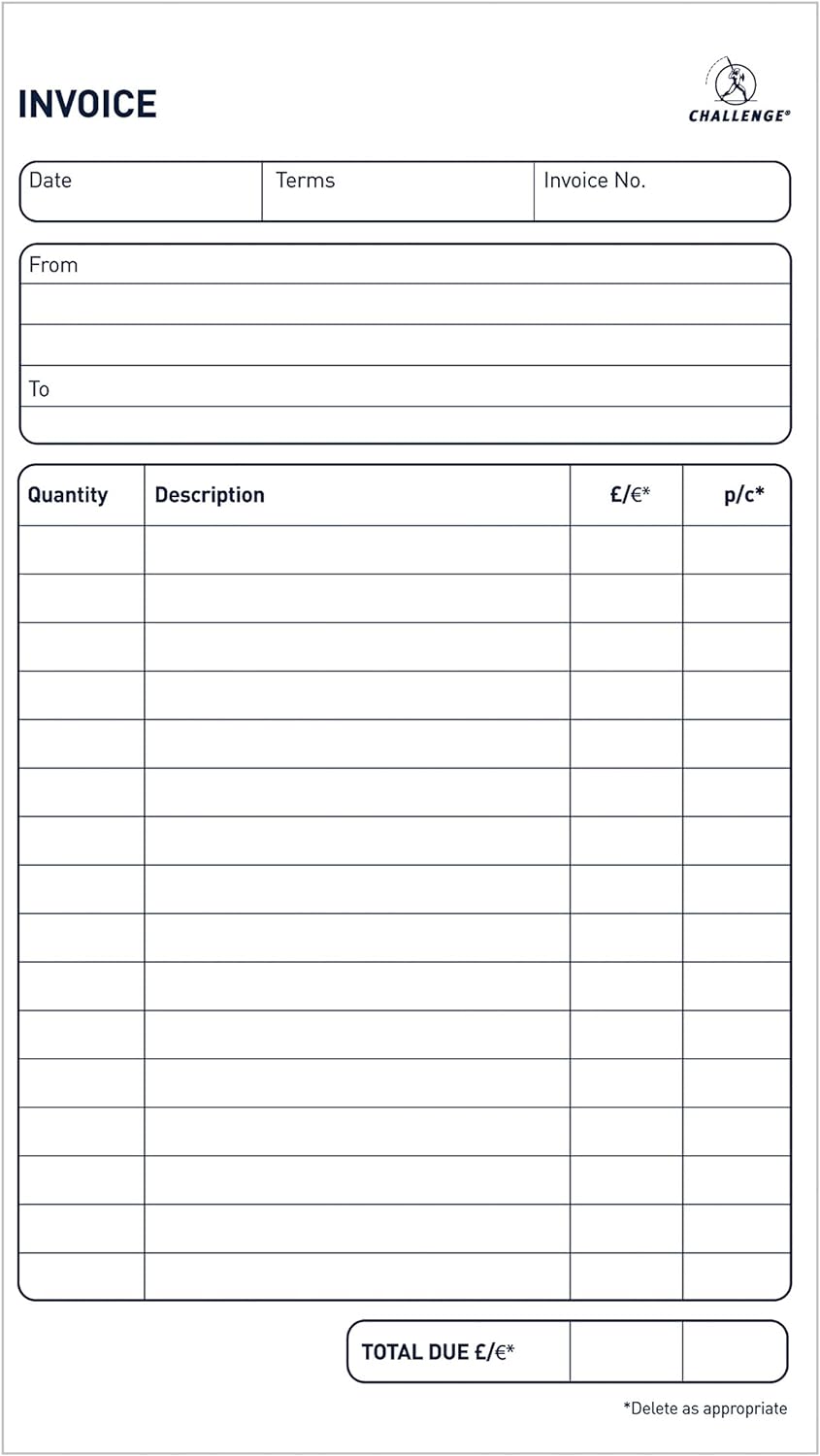 Challenge Duplicate Book - Cuadernos con papel autocopiativo (Paquete de 5)