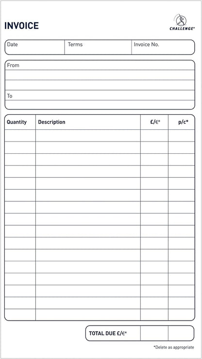 Challenge Duplicate Book - Cuadernos con papel autocopiativo (Paquete de 5)