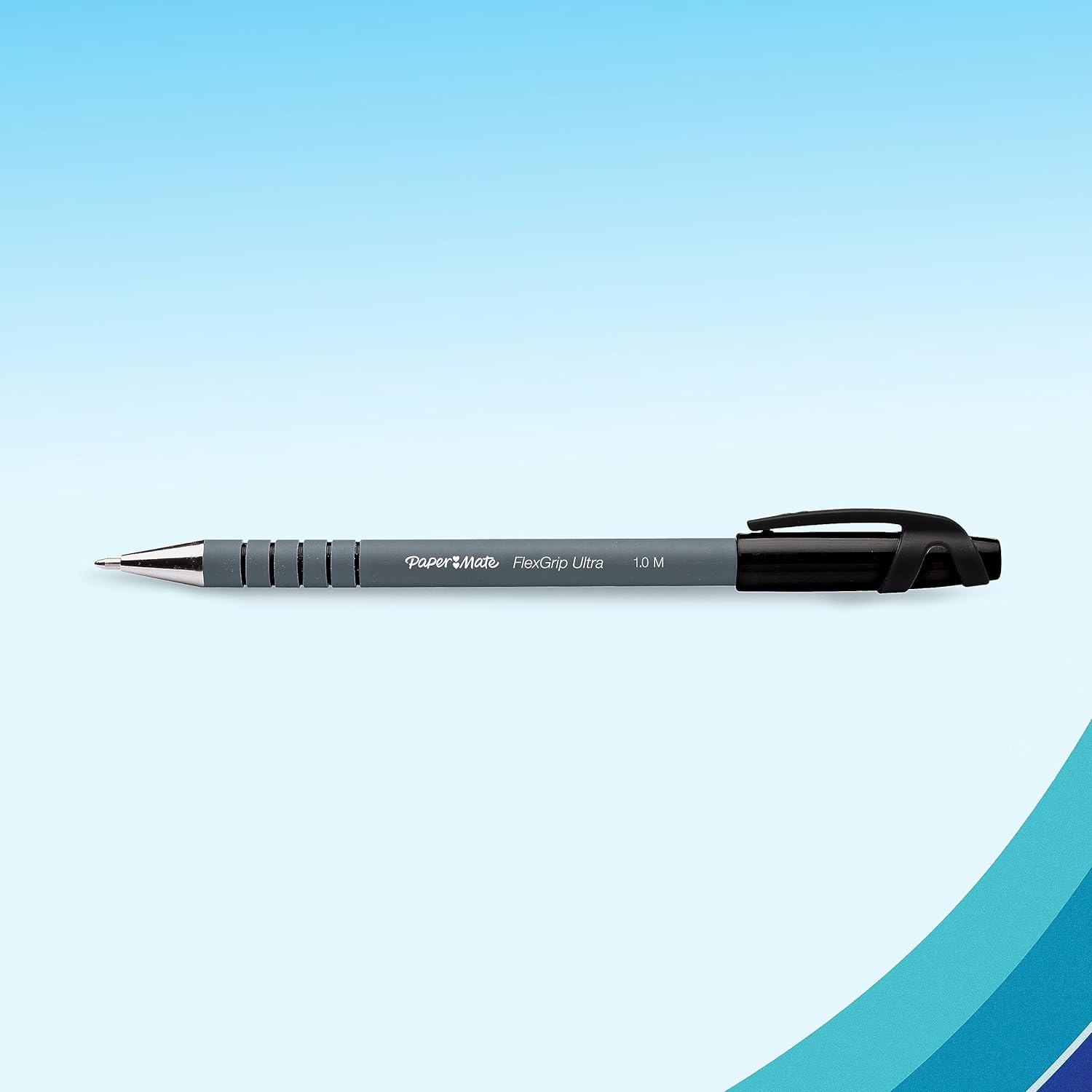 Paper Mate Flexgrip Ultra Ballpoint Pens | Medium Point (1.0mm) | Black | 12 Count