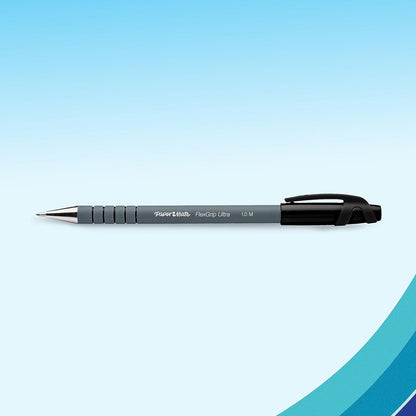 Paper Mate Flexgrip Ultra Ballpoint Pens | Medium Point (1.0mm) | Black | 12 Count