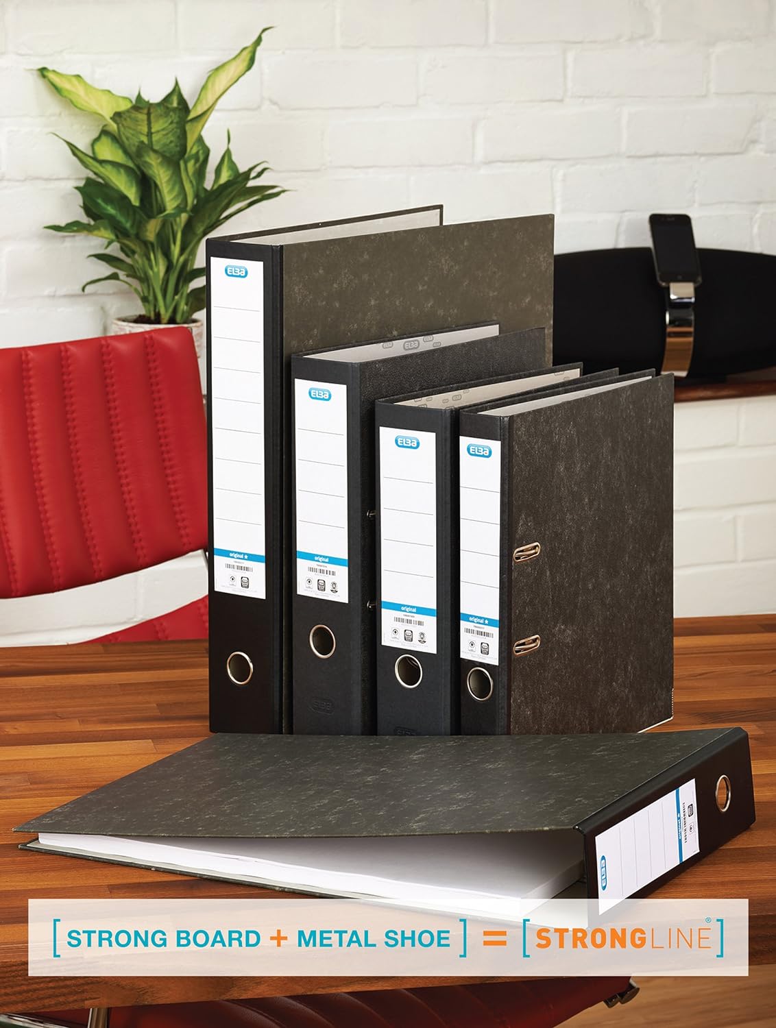 Elba Bantex 80 mm A3 Upright Lever Arch File - Cloud