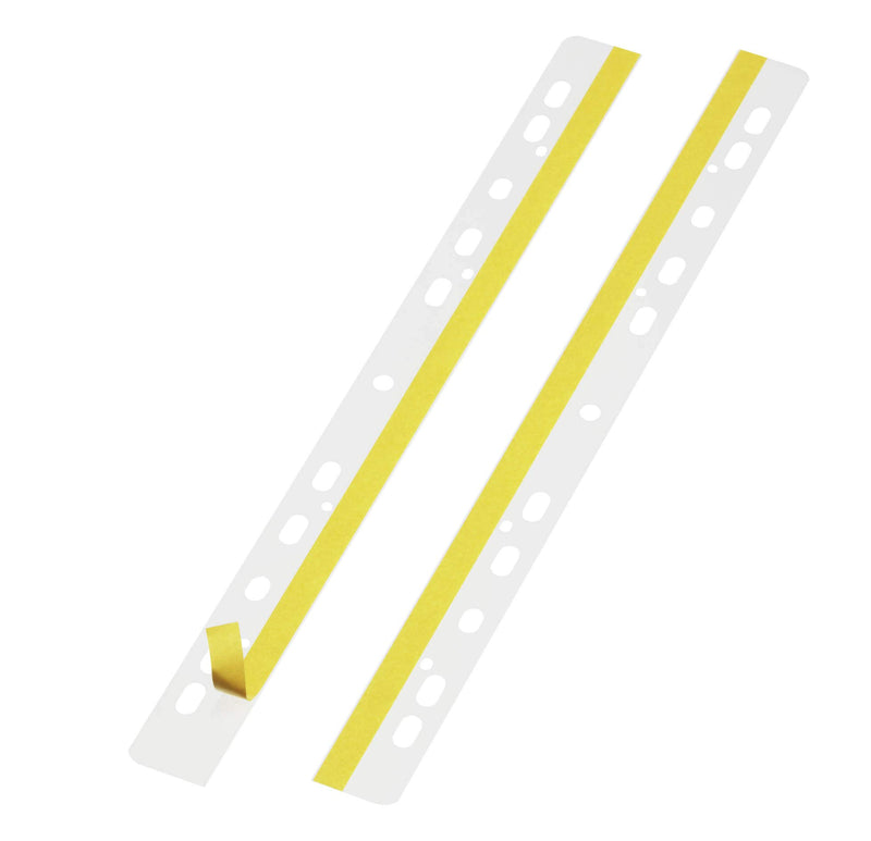 Durable FLEXIFIX Self-Adhesive Filing Strip with Universal Punching |Pack of 50| A4 | Perfect for Storing Unpunched Documents Pack of 50 Standard