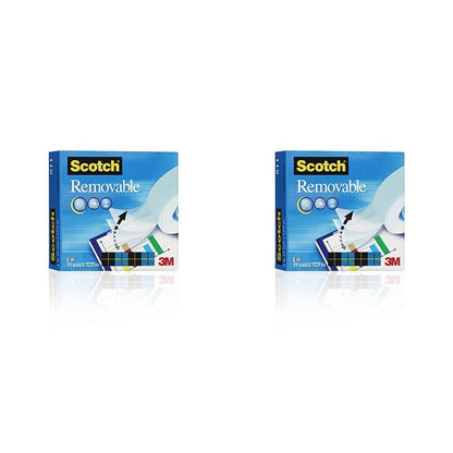 Scotch Removable Magic Tape 1 Roll 19 mm x 32.9 m - Repositionable Tape for Document Repair, Labelling & Sealing