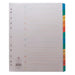 Concord Punched Pocket Index Multicolour-tabbed Europunched 1-12 Extra Wide A4 White Ref CS98