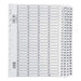 5 Star Index 230 micron Card with Clear Mylar Tabs 1-100 A4 White