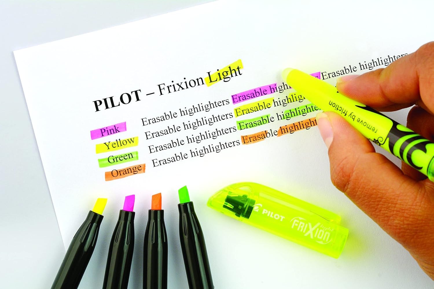 Pilot Frixion Light Erasable Highlighter - Yellow, Pack of 12
