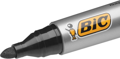 BIC Marking 2000 ECOlutions Permanent Bullet Tip Markers - Assorted Colours, Wallet of 4, Black