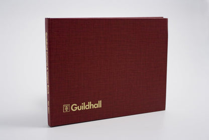 Exacompta - Ref 202HZ - Guildhall - Wages & Salaries Book, Red Hardback Covers, Suitable for 18 Employees, 54 Weeks of Information, 149 x 203mm, 21 Pre-Printed Columns