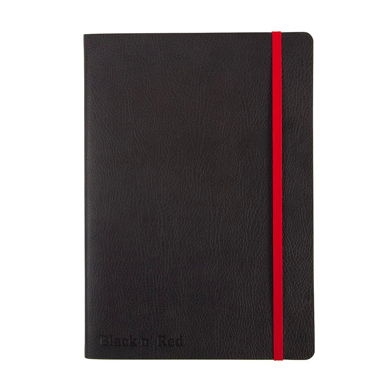 Black n' Red A5 Soft Cover Journal - Ruled with Numbered Pages