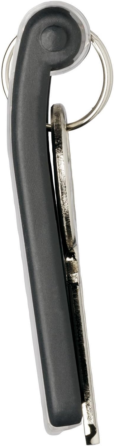 Durable Key Clips - Pack of 12 innovative key clips for clear and easy organisation of keys - Perfect for use Key Safes, Black, 24 x 68 mm