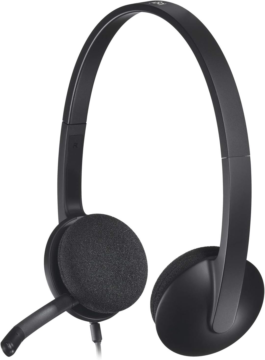 Logitech H340 Wired Headset, Stereo Headphones with Noise-Cancelling Microphone, USB, PC/Mac/Laptop - Black