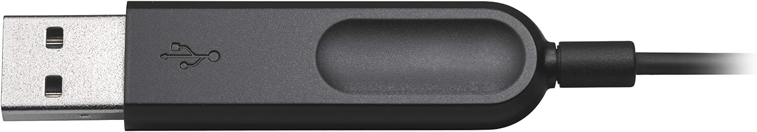 Logitech H340 Wired Headset, Stereo Headphones with Noise-Cancelling Microphone, USB, PC/Mac/Laptop - Black