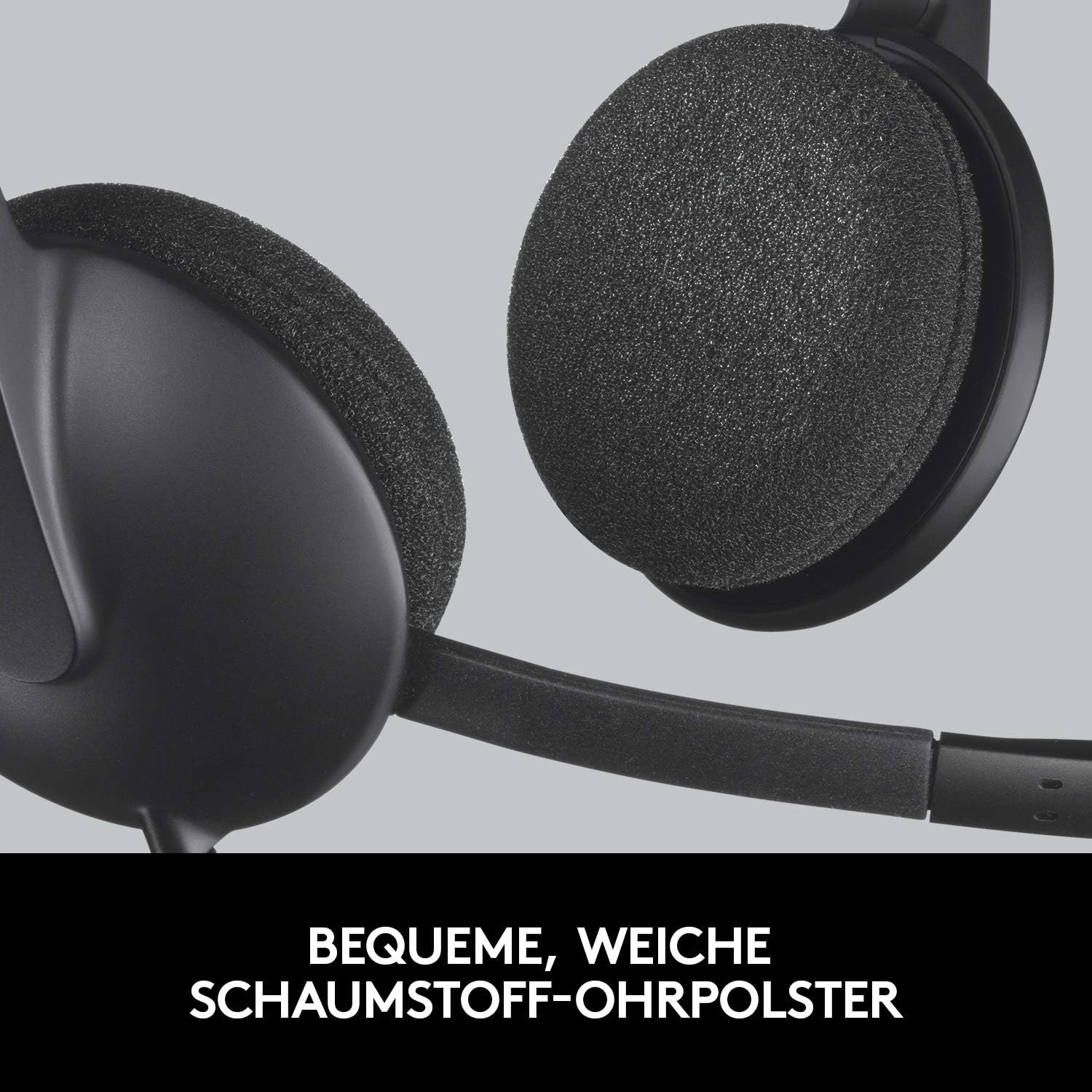 Logitech H340 Wired Headset, Stereo Headphones with Noise-Cancelling Microphone, USB, PC/Mac/Laptop - Black