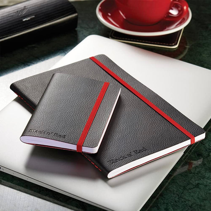 Black n' Red A6 Soft Cover Journal - Ruled with Numbered Pages