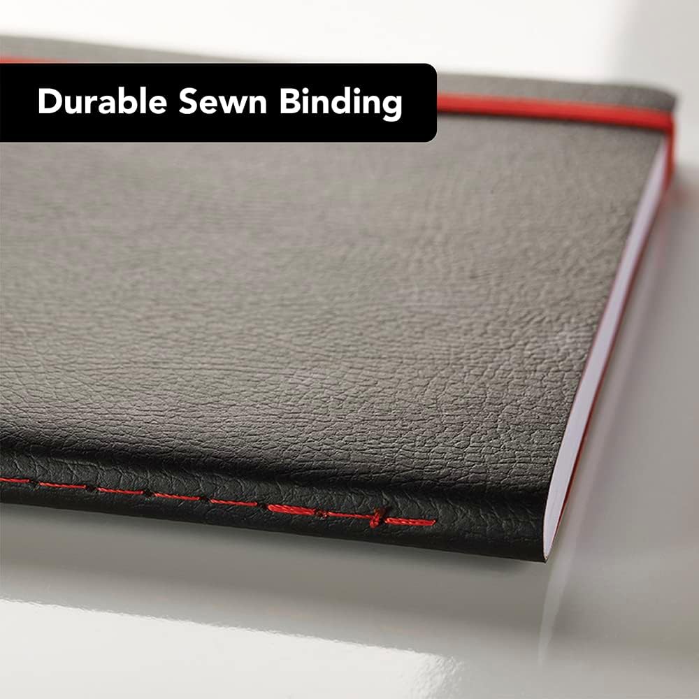 Black n' Red A6 Soft Cover Journal - Ruled with Numbered Pages