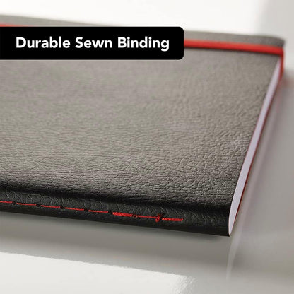 Black n' Red A6 Soft Cover Journal - Ruled with Numbered Pages
