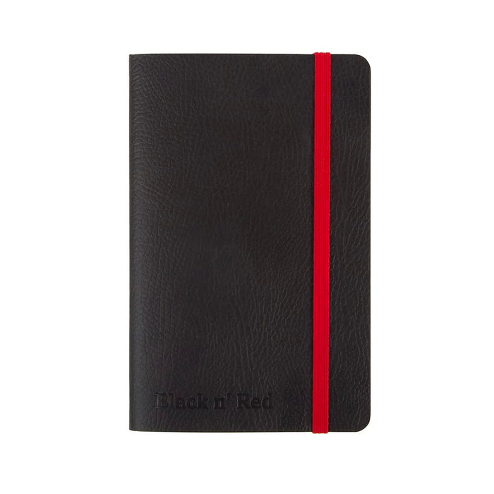 Black n' Red A6 Soft Cover Journal - Ruled with Numbered Pages