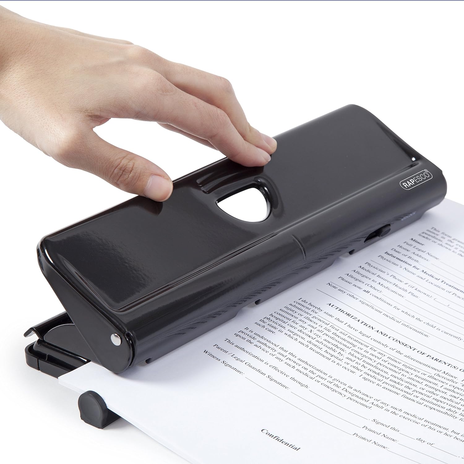 Rapesco 1054 720 4-Hole Metal Punch, 22 Sheet Capacity