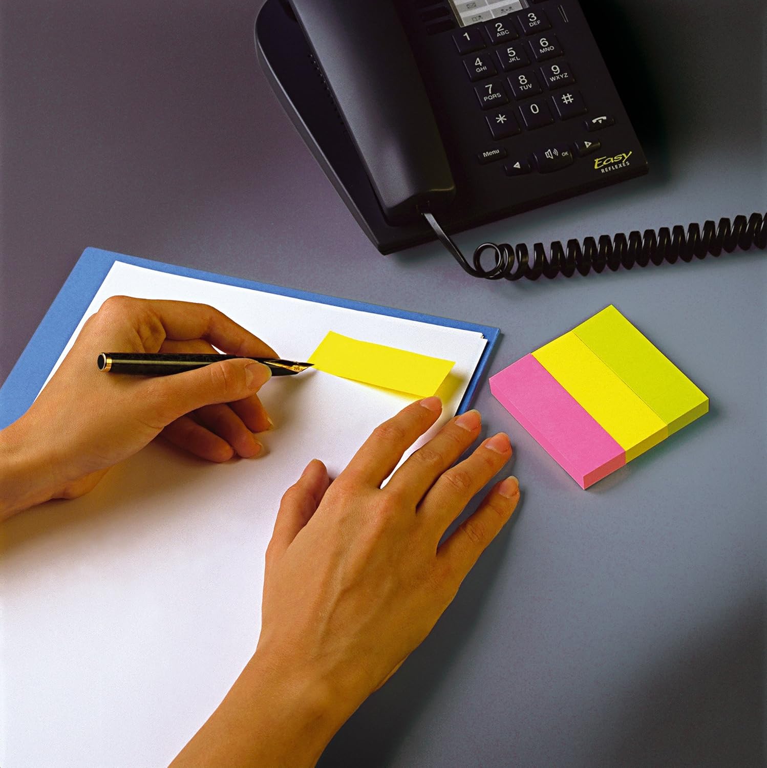 Post-it Note Markers 100 each of Neon Yellow - Pink and Lime Green Ref 6713